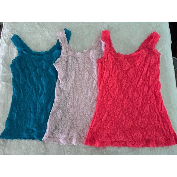 Hanky Panky Women's Signature Lace Unlined Cami Scalloped Edges Size M Lot 3 - Picture 1 of 5